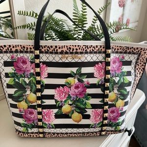 Betsey Johnson Multi Floral Extra Large Tote